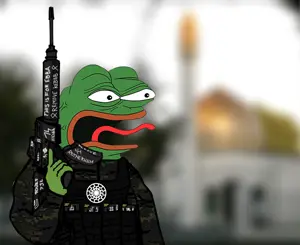pepe, angry, bald, black eyes, camo, camo shirt, camouflage, christchurch shooting, clothes, green skin