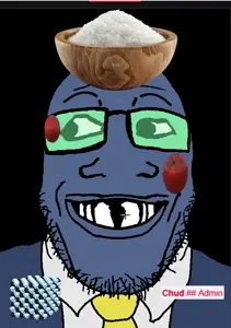 markiplier soyjak, grinlook poggers, 1soyjak, admin, anti salt, bald, black eyes, blue skin, blue suit, clothes