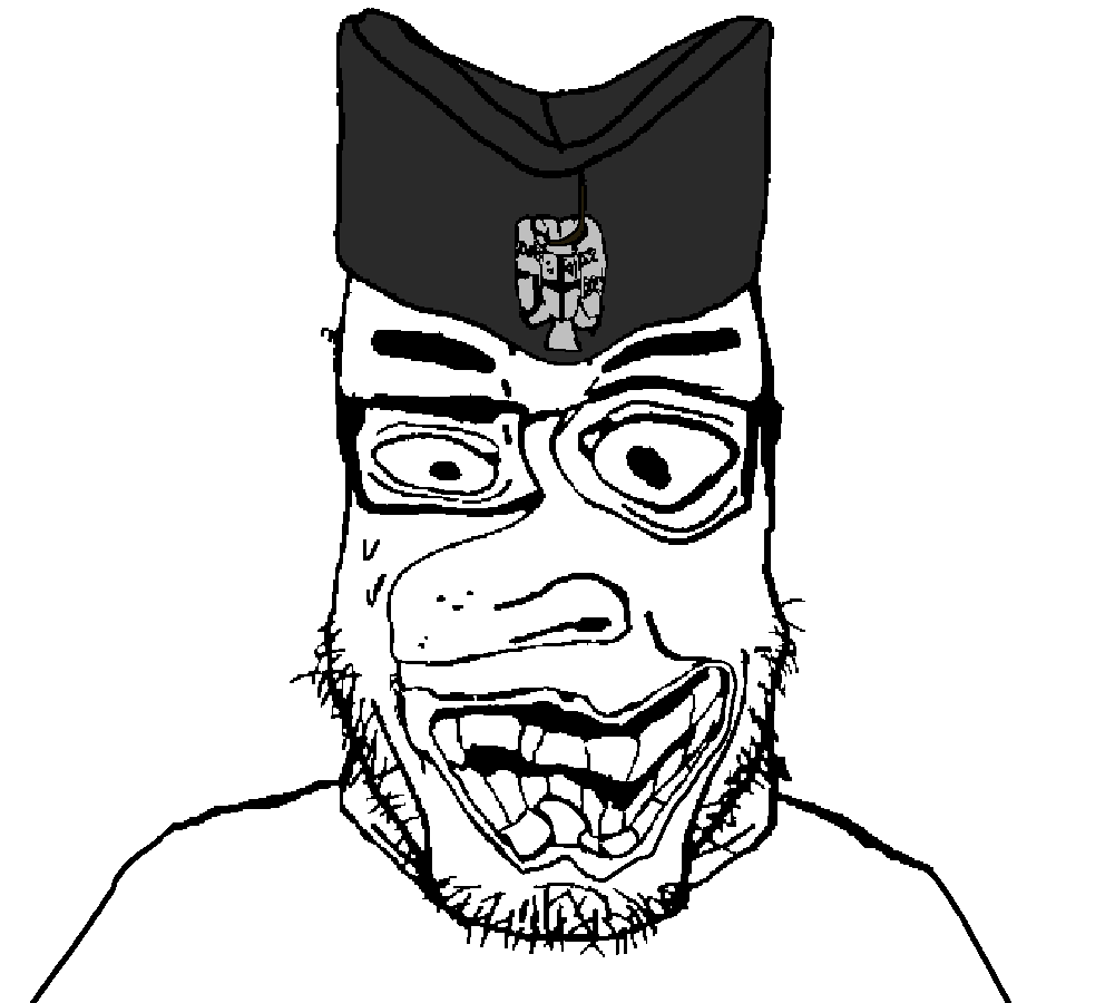 chudjak, markiplier soyjak, chudjak front, chudplier, serbiaryan, 1soyjak, big eyes, big nose, black eyes, clothes