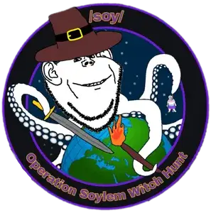 bernd, impish soyak ears, hanging troonjak, troonjak, 2soyjaks, ack, badge, bald, clothes, emblem