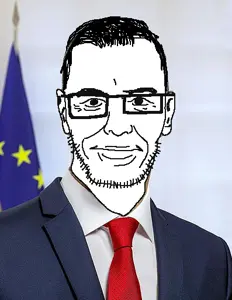 sanchezjak, 1soyjak, black eyes, black hair, closed mouth, clothes, ear, ears, europe, flag