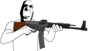 cobson, hornyson, rapeson, 1soyjak, arm, assault rifle, clothes, firearm, germany, glasses