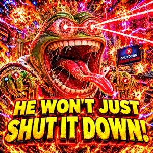 pepe, amphibian, animal, computer, fire, frog, gaping mouth, glowing eyes, green skin, jsid