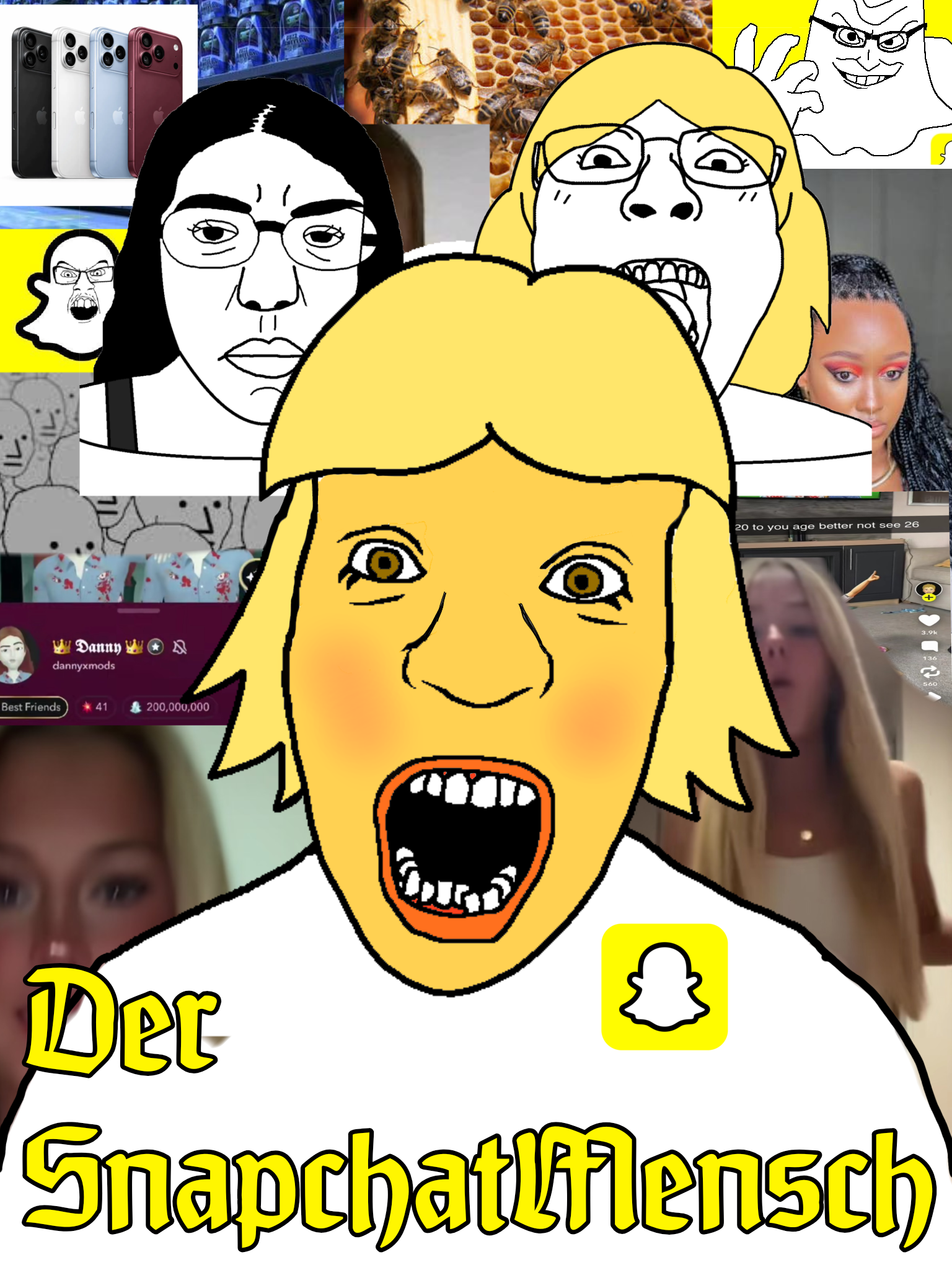 I made this painting of Snapchat npcs in 2 hours