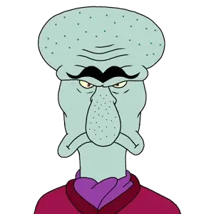 squilliam fancyson, disgusting trevorcreature, scary slendertrevor, 1soyjak, angry, bald, big nose, bushy eyebrows, cartoon, closed mouth