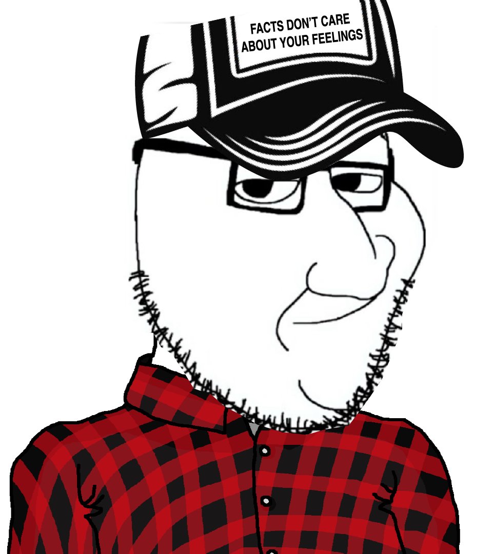 smugjak, 1soyjak, baseball cap, big nose, black eyes, cap, closed mouth, clothes, eyes, face