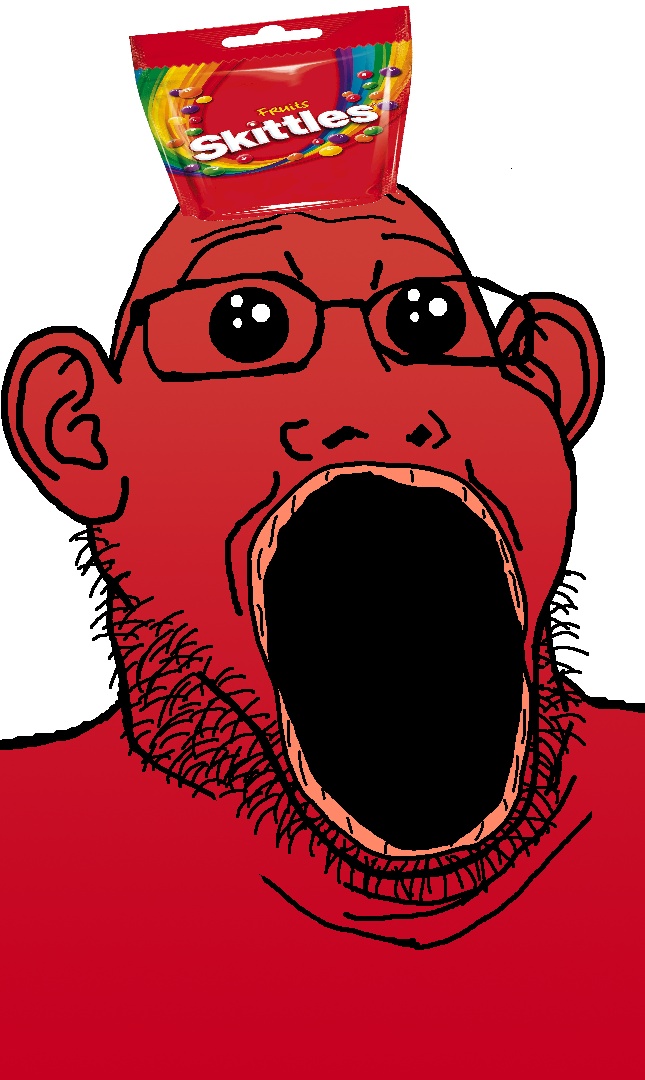 markiplier soyjak2, oh my god she is so attractive, bald, black sclera, candy, chin, double chin, ear, food, glasses