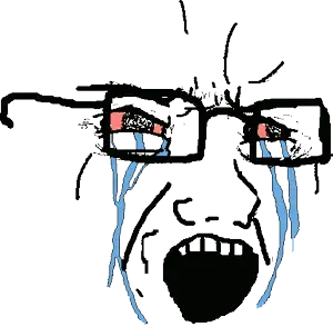 cryboy soyjak, soyak, face templates, bloodshot eyes, cryboy, crying, glasses, mouth, nose, nostrils