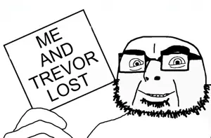 cobson, olgolstein, proud olgolians, 1soyjak, bald, bosnian, glasses, half open mouth, holding object, holding sign