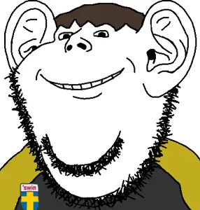 lars, impish soyak ears, wikiswede, award, big ears, bowl cut, brown hair, closed mouth, ear, ears