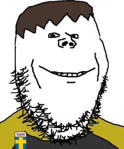 lars, gapejak, danish twist, award, black eyes, bowl cut, closed mouth, fat, glasses, hair