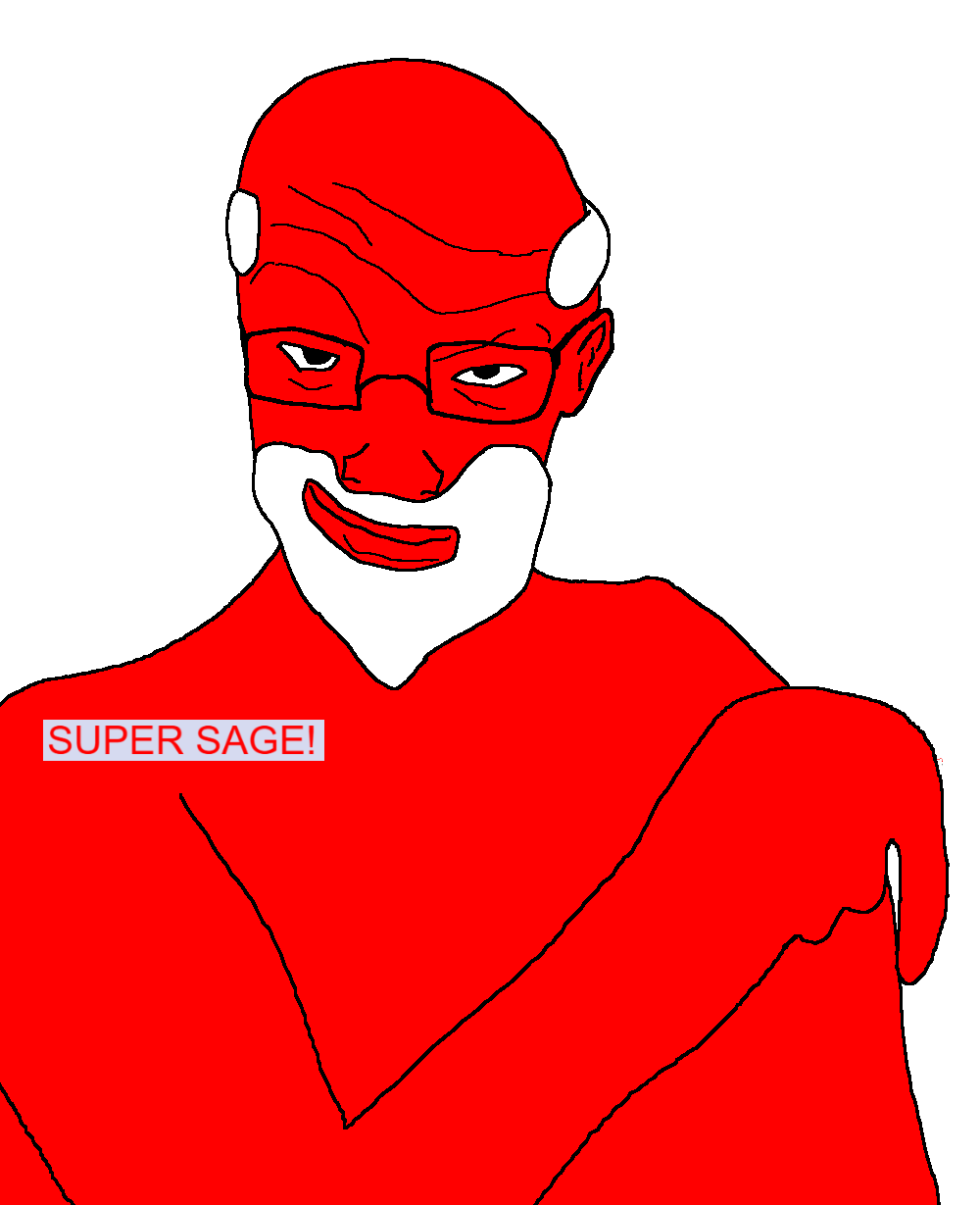 darkjak, 1soyjak, beard, front view, glasses, hair, half body, long beard, long hair, looking at you