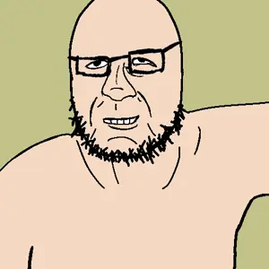 pearljak, 1soyjak, bald, biege backround, black eyes, closed mouth, cobson killer, dust, front view, glasses