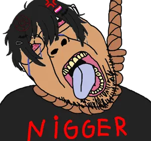 bernd, hanging troonjak, troonjak, 1soyjak, ack, bat, black hair, bloodshot eyes, crying, dying