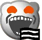 snoojak, nuurumoji, 1soyjak, bald, emoji, emoticon, front view, gray skin, no nose, no pupils