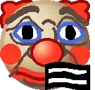 pissluffare, nuurumoji, 1soyjak, blush, closed mouth, clown, clown nose, clown wig, emoji, emoticon