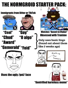 happy merchant, pepe, yes chad, brandon, chudjak, cobson, impish soyak ears, branigger, impish amerimutt, pol face