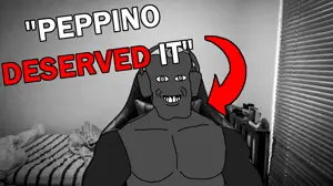 gigachad, deserved it, arms, arrow, blue eyes, buff, chair, closed mouth, food, foodistzen