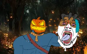 The Great Jack murders Lilith after catching him trying to groom a caca in the pumpkin forest. Happy Halloween