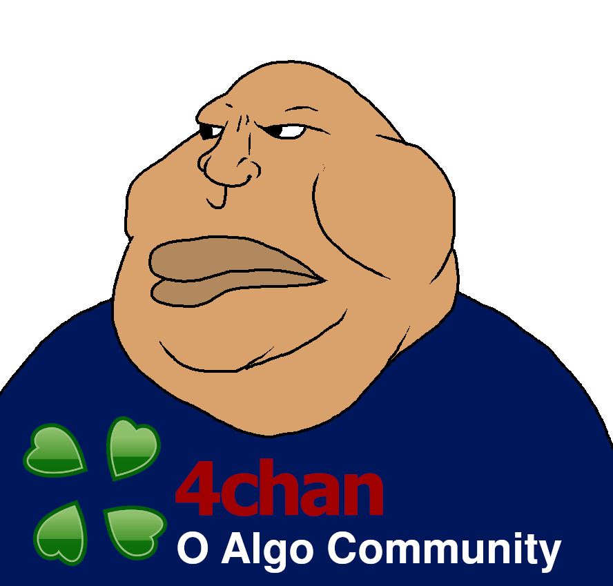 meximutt, 1soyjak, 4chan, bald, black eyes, blue shirt, brown skin, closed mouth, fat, four leaf clover