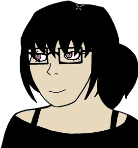 ashley graves, soyak, soygirl, femjak, foidjaks, 1soyjak, bangs, black hair, black shirt, bra