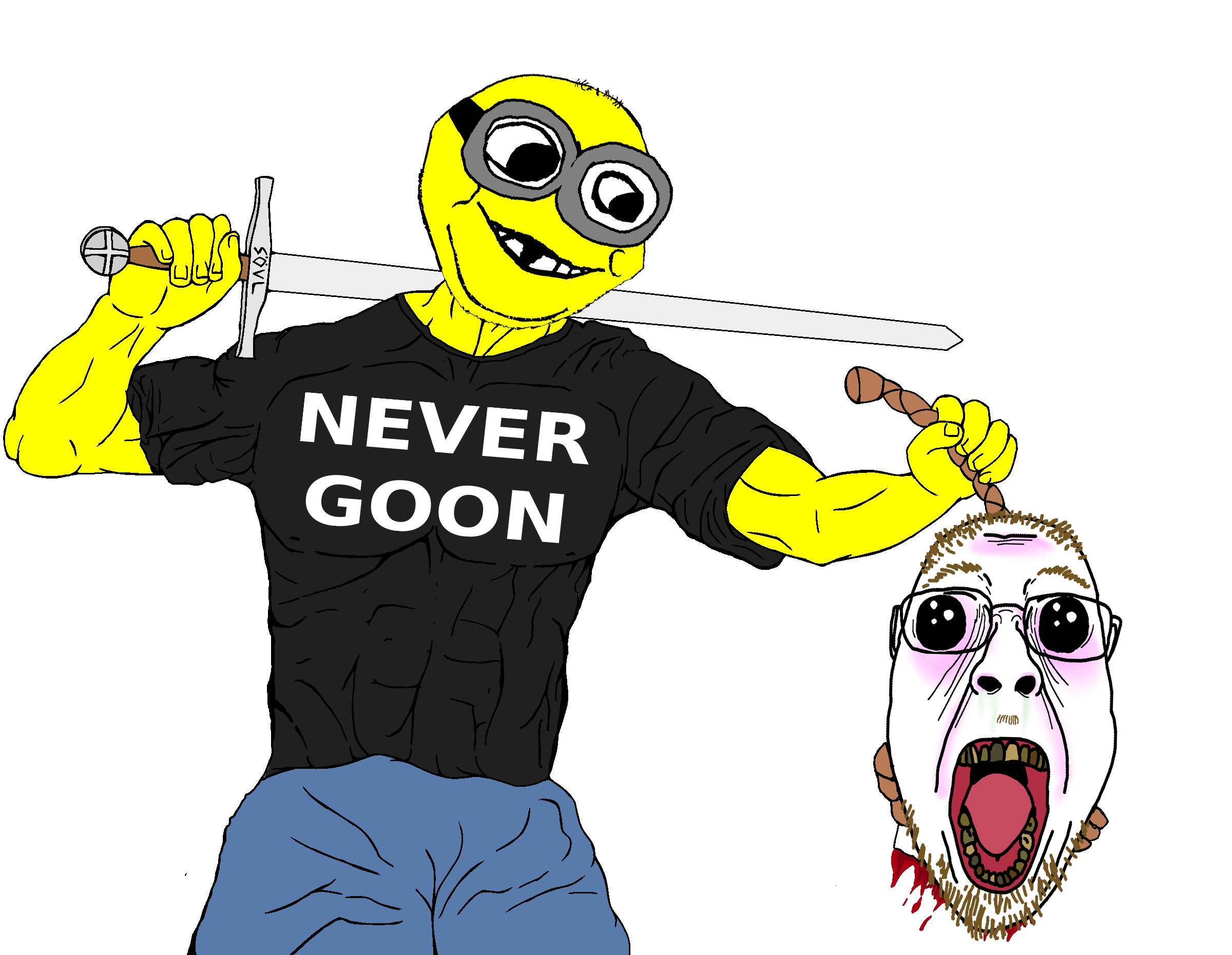 bernd, gapejak, nathaniel, coomerjak, oh my god she is so attractive, 2soyjaks, baby, bald, beheaded, black eyes