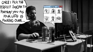 gigachad, a24 slowburn soyjak, excited soyjak, gapejak, markiplier soyjak, soyak, tony soprano soyjak, computer, crying, duel
