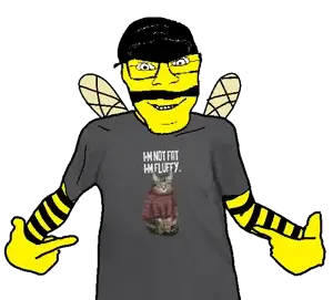feraljak, shirtjak, wholesome feraljak, 1soyjak, animal, bald, bee, bug, bumblebee, cat