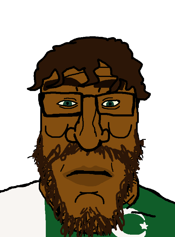 markiplier soyjak, neutralplier, 1soyjak, beard, brown hair, brown skin, closed mouth, clothes, eyebrows, front view