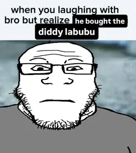 markiplier soyjak, neutralplier, 1soyjak, bald, black eyes, blurred background, closed mouth, diddy, diddy ahh blvd 💀💀💀, diddyblud