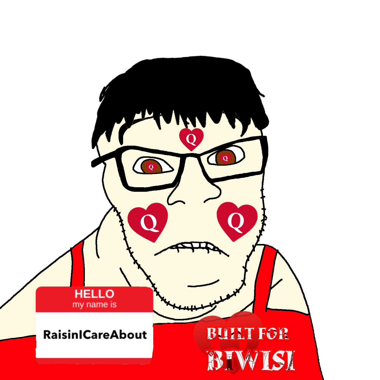 feraljak, wholesome feraljak, asian, biting lip, black hair, brown eyes, built for bwc, bwc, bwc only, glasses