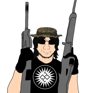 My first ever attempt at drawing guns , im aware that it sucks . Also i used one of @feralschizo s 'jaks ; he makes gems so visit his profile .