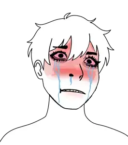 cobson, himeson, pawbson, femjak, black eyes, crying, ear, eyelashes, female, foid