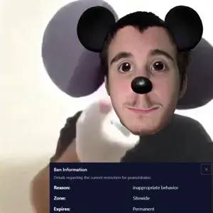 mickey mouse, commiejak, mickey, animal, ban, ban reason, black hair, closed mouth, communiaryan, ear