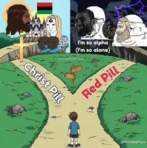 gigachad, tradwife wojak, wojak, yes chad, acne, baby, black eyes, black skin, blonde hair, blue eyes