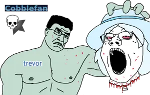 chudjak, gapejak, female gapejak, kratos chudjak, femjak, trevor beheading nameflamboyant persons, 2soyjaks, bald, beheaded, black hair