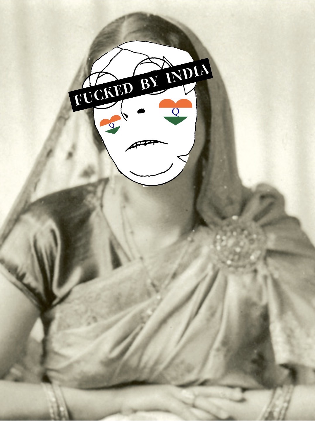 cobson, female cobson, hornyson, femjak, 1soyjak, bharat, bic, clothes, covered eyes, english text
