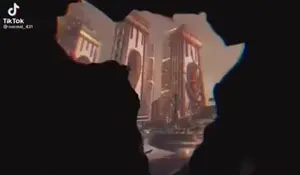 black tradcath, tradwife wojak, wojak, yes chad, 2023, africa, black power, black skin, car, democratic party