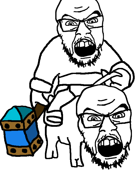 feraljak, 2soyjaks, angry, animal, bald · Post #307924 · SoyBooru