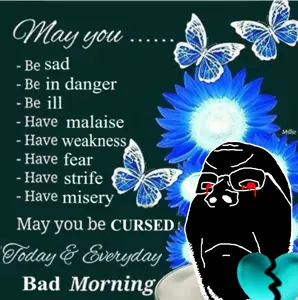 gapejak, wholesome soyjak, angry, animal, bald, black eyes, black skin, black text, bleeding eyes, blood