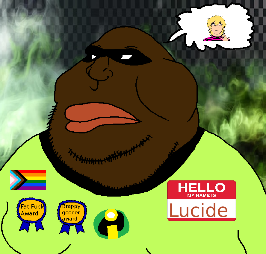 incredible gassy, cobson, tacoblimp, pawbson, pawbson front, award, bald, big lips, black eyes, black skin