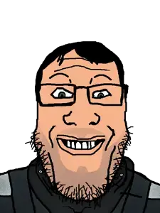 barney calhoun, markiplier soyjak, grinplier, 1soyjak, barney calhoun, black hair, clothes, front view, glasses, green eyes