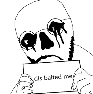 satanjak, 1soyjak, baited, bald, crying, frown, glasses, hands, holding object, holding sign