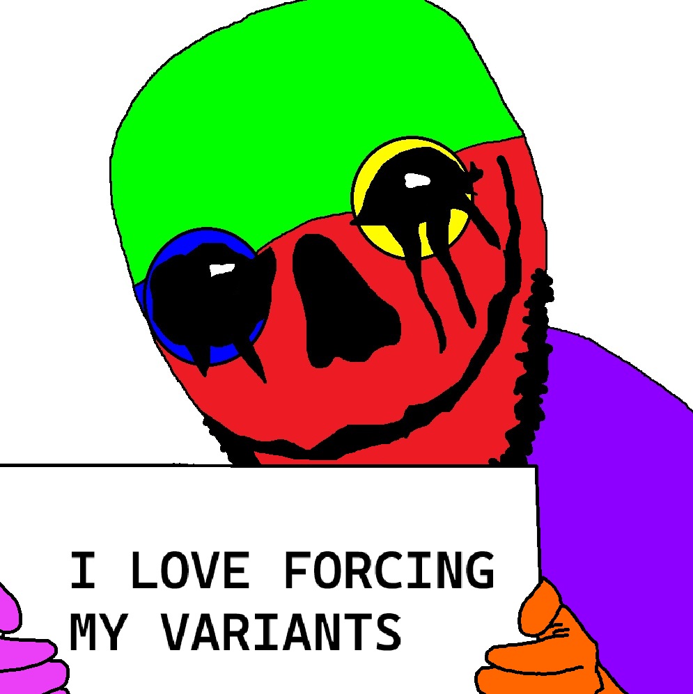 satanjak, colorjak, 1soyjak, bald, black text, cheeky bastard, cheeky smile, glasses, holding object, holding sign
