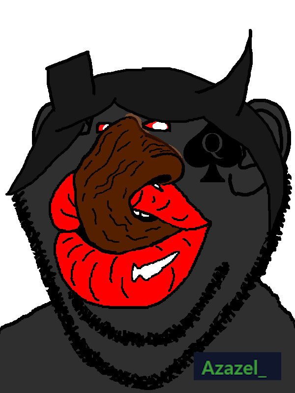impish, impish soyak ears, autofellatio, bald, bbc, big lips, black skin, demon, ear, hair