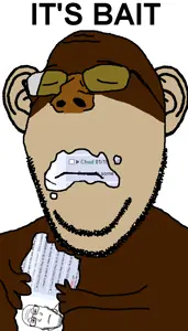 gapejak, wholesome soyjak, its over, angry, animal, bobo the sharty janny, brown eyes, clothes, ear, glasses