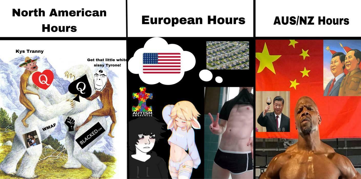 twinkjak, wojak, cobson, amerimutt, australia, autism, bear, black skin, buff, china