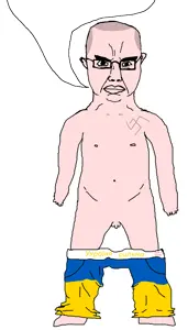 chudjak, chudjak front, obsessedchud, flag, glasses, hair, looking at you, mustache, naked, nazism