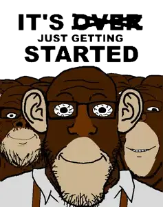 a24 slowburn soyjak, bernd, gapejak, wholesome soyjak, its over, animal, bobo the sharty janny, closed mouth, clothes, ear