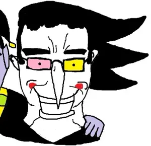 spamton g. spamton, chudjak, chudjak front, /v/, chud, clothes, ear, glasses, gun, hair